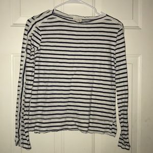 Black and white striped Top
